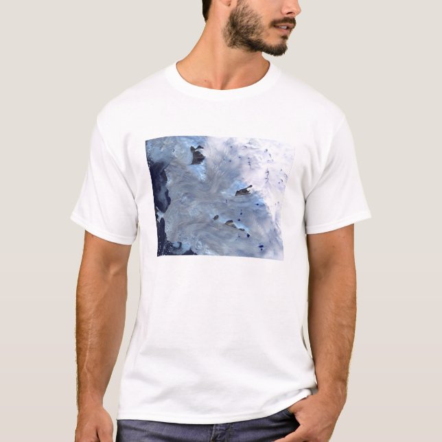 Camiseta Un pequeño campo de glaciares rodea la Bahía de Ba (Anverso)