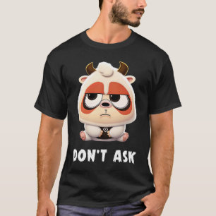 Camiseta Un pequeño osito de peluche con cuernos diciendo q
