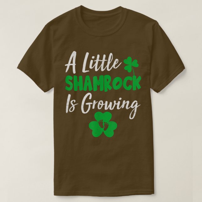 Camiseta Un Pequeño Shamrock se está convirtiendo en un lin (Diseño del anverso)