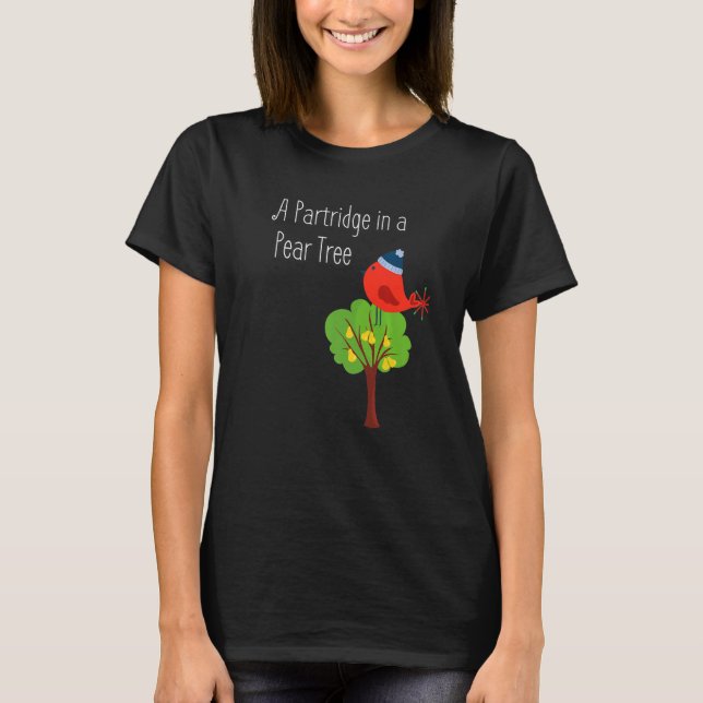 Camiseta Un perdiz en una prima de árbol de peras (Anverso)