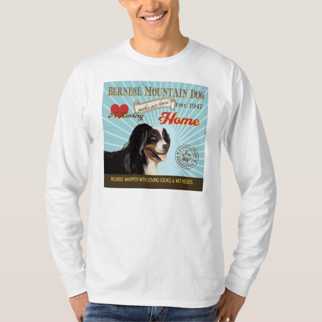 Camiseta Un perro de montaña de Bernese cariñoso hace (Anverso)