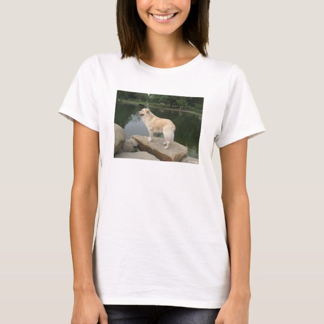 Camiseta Un perro en un estanque (Anverso)