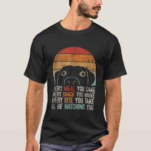 Camiseta Un Perro Retro Perro Gracioso Te Vigilará Perro Lo