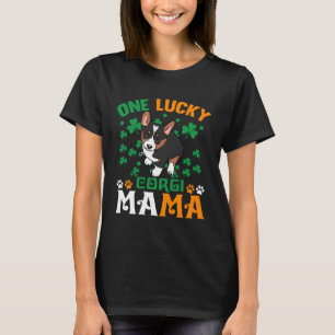 Camiseta Un Perro Suertudo Mamá Tricolor Corgi St Patricks