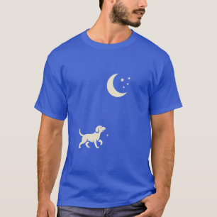 Camiseta un perro una luna y estrellas