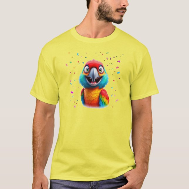 Camiseta Un perroquet trop drôle. (Anverso)