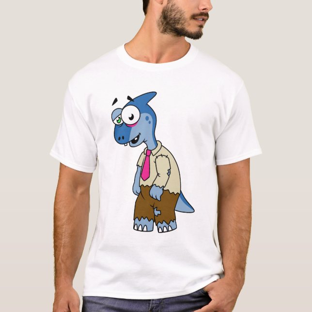 Camiseta Un Personalizado Parasaurolophus Se Vestió Como Un (Anverso)