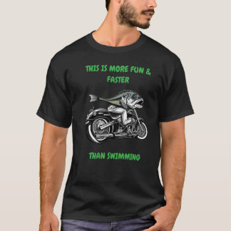 Camiseta Un pez en motocicleta