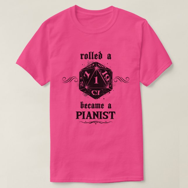 Camiseta Un pianista Roll desafortunado (Diseño del anverso)