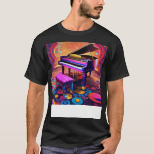 Camiseta Un piano de fondo colorido y psicodélico