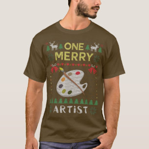 Camiseta Un pintor pintor artista de moras pintando Navidad