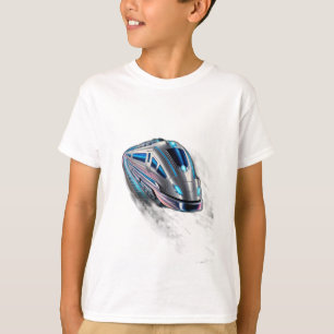 Camiseta Un planeta anillado rodeado de cristales flotantes