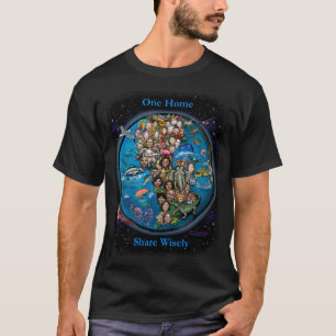 Camiseta Un planeta de origen Tierra Compartir sabiamente