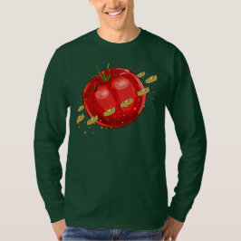 Camiseta Un planeta de tomate con pizzas a su alrededor