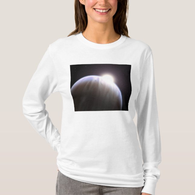 Camiseta Un planeta extrasolar con su estrella matriz (Anverso)