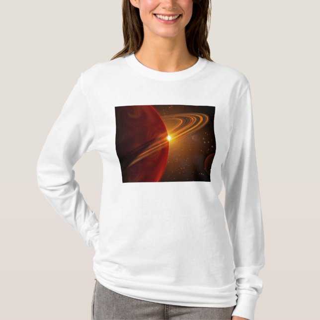 Camiseta Un planeta gigante orbitando la estrella tipo Sol  (Anverso)