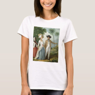 Camiseta Un plantador y su esposa, asistidos por un sirvien
