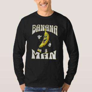 Camiseta Un plátano con cara brazos piernas y zapatos Hombr