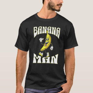 Camiseta Un plátano con la cara piernas y zapatos hombre