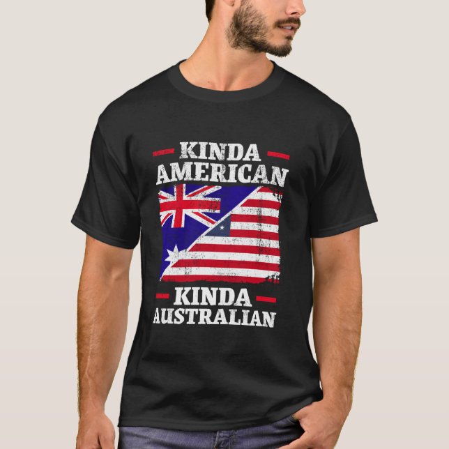 Camiseta Un poco de australiano americano (Anverso)