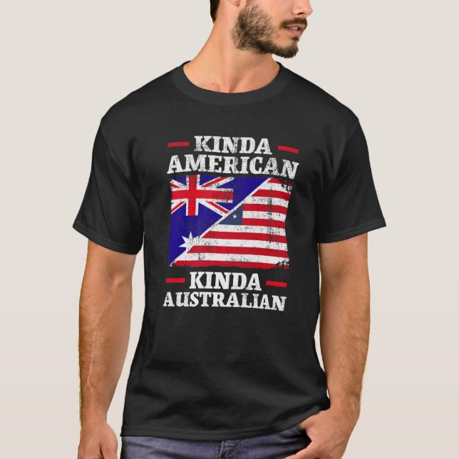 Camiseta Un poco de australiano americano (Anverso)