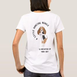 Camiseta Un poco de baile Beagle Texto Blanco