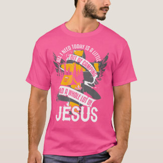 Camiseta Un Poco De Camping Y Mucho De Jesús Religioso