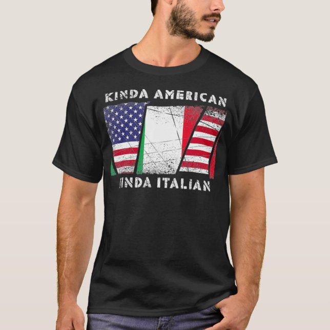 Camiseta Un poco de italiano americano - doble nacionalidad (Anverso)