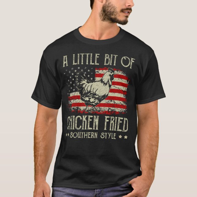 Camiseta Un Poco De Pollo Fried Southern Style Vinta (Anverso)