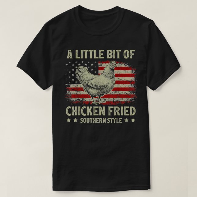 Camiseta Un poco de pollo frito al estilo sureño USA F (Diseño del anverso)