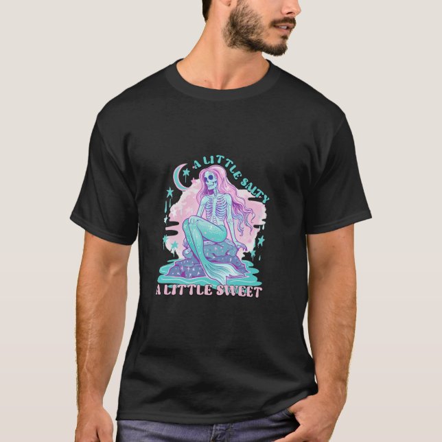 Camiseta Un poco de sal Un poco dulce de sándwich de sirena (Anverso)