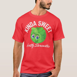 Camiseta Un poco dulce sobre todo sarcástico Funny Vegetari