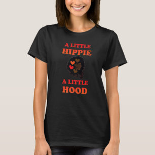Camiseta Un Poco Hippie Un Poco Hood Con Mujer Negra Cabell
