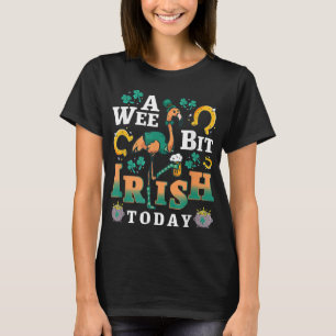 Camiseta Un poco irlandés hoy   Flamingo Del Día De San Pat
