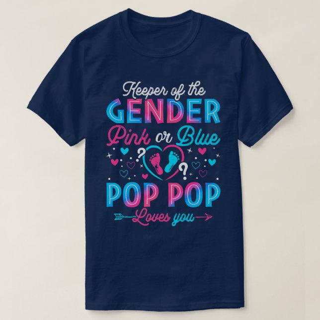 Camiseta Un Pop Rosa O Azul Divertido Te Ama La Revelación  (Diseño del anverso)