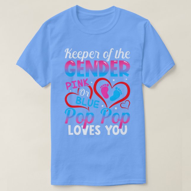 Camiseta Un Pop Rosa O Azul Divertido Te Ama La Revelación  (Diseño del anverso)