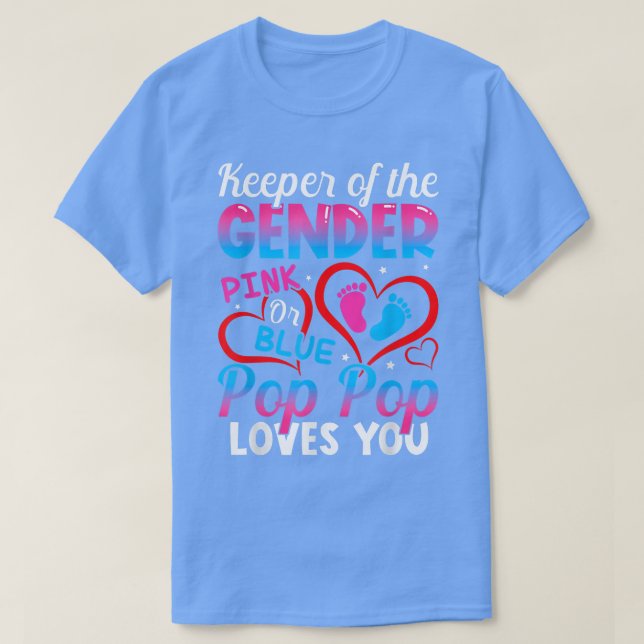 Camiseta Un Pop Rosa O Azul Divertido Te Ama La Revelación  (Diseño del anverso)
