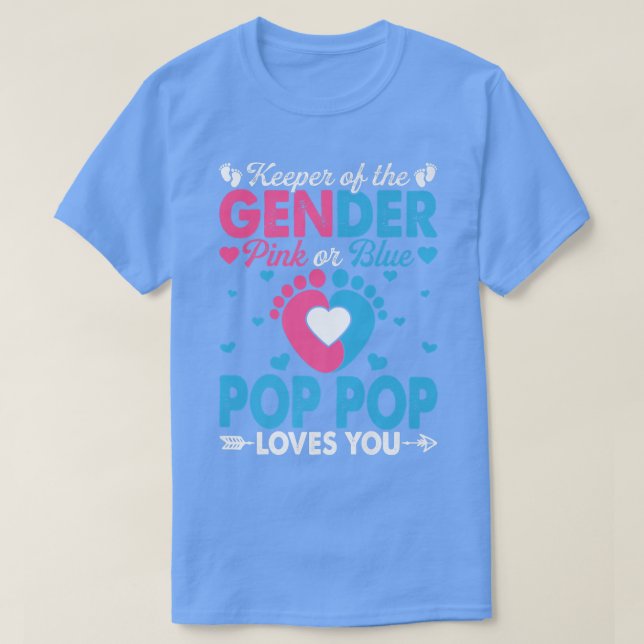 Camiseta Un Pop Rosa O Azul Divertido Te Ama La Revelación  (Diseño del anverso)