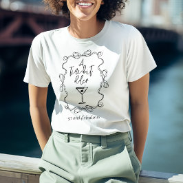 Camiseta Un poquito más viejo Black Wavy Border Birday Part