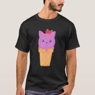 Camiseta Un postre gato gato dulce helado kitty