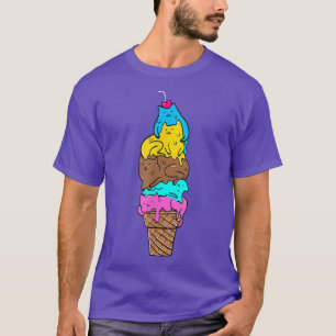 Camiseta Un postre gato gato dulce helado kitty