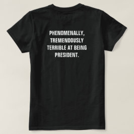Camiseta Un presidente extraordinariamente malo contra Trum