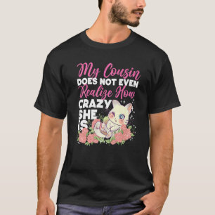 Camiseta Un primo loco gato lindo con Rosas