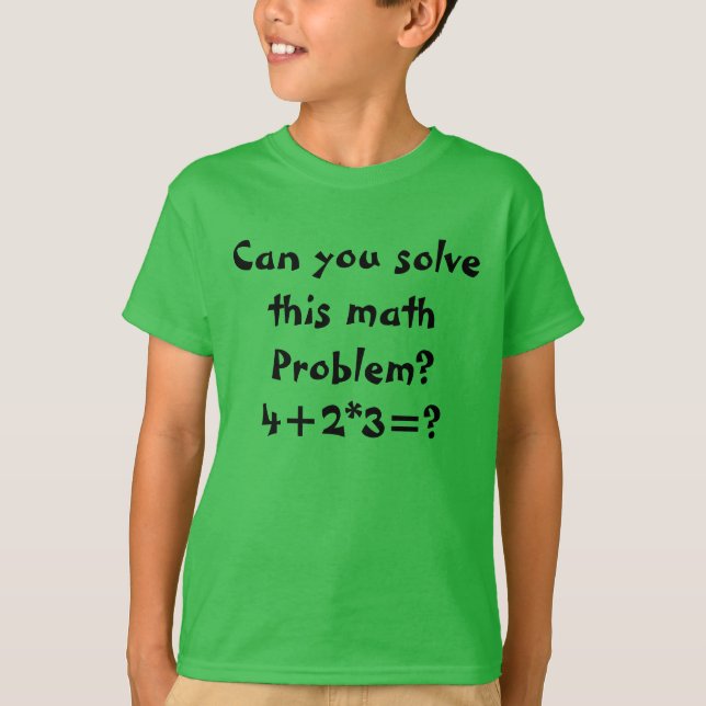 Camiseta Un problema matemático (Anverso)