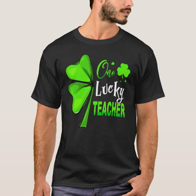 Camiseta Un profesor afortunado Clover Irish Shamrock St Pa (Anverso)