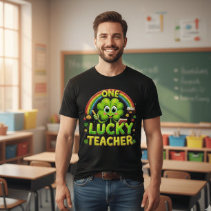 Camiseta Un profesor afortunado Día de San Patricio Trébol