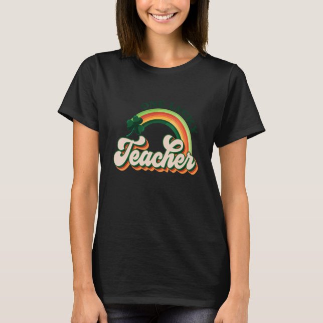 Camiseta Un profesor afortunado, el arcoiris verde (Anverso)