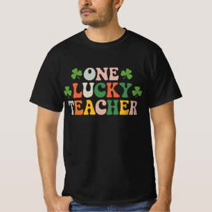 Camiseta Un profesor afortunado enseñando retro en el día d