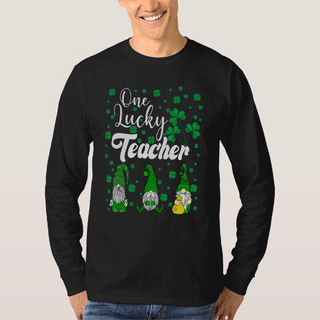 Camiseta Un profesor afortunado: Gnomes St Patricks (Anverso)