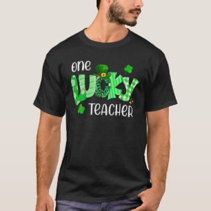 Camiseta Un profesor afortunado Shamrock Clover Leopard St